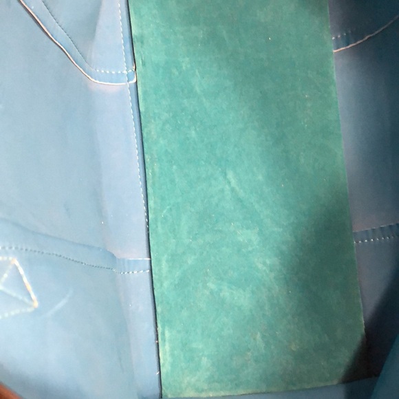 Sofia Vitali 2-in1 Leather Tote Bag Set New #P06Teal - Picture 7 of 8